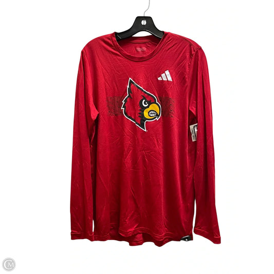 Top Long Sleeve By Adidas In Red, Size: M