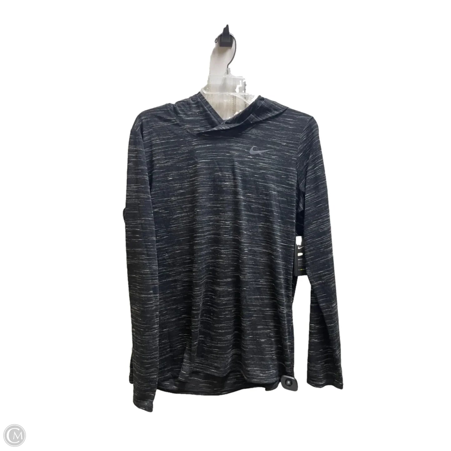 Athletic Sweatshirt Hoodie By Nike In Black, Size: L