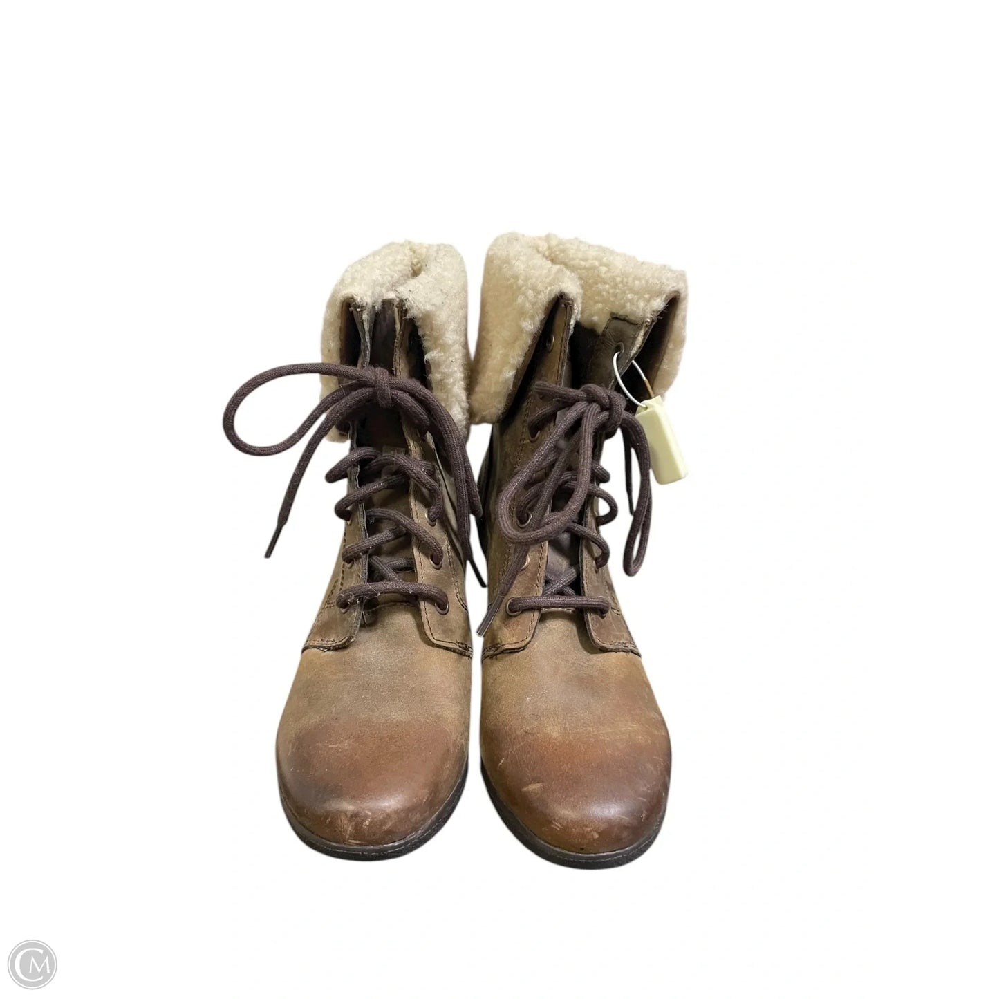 Boots Designer By Ugg In Brown, Size: 7