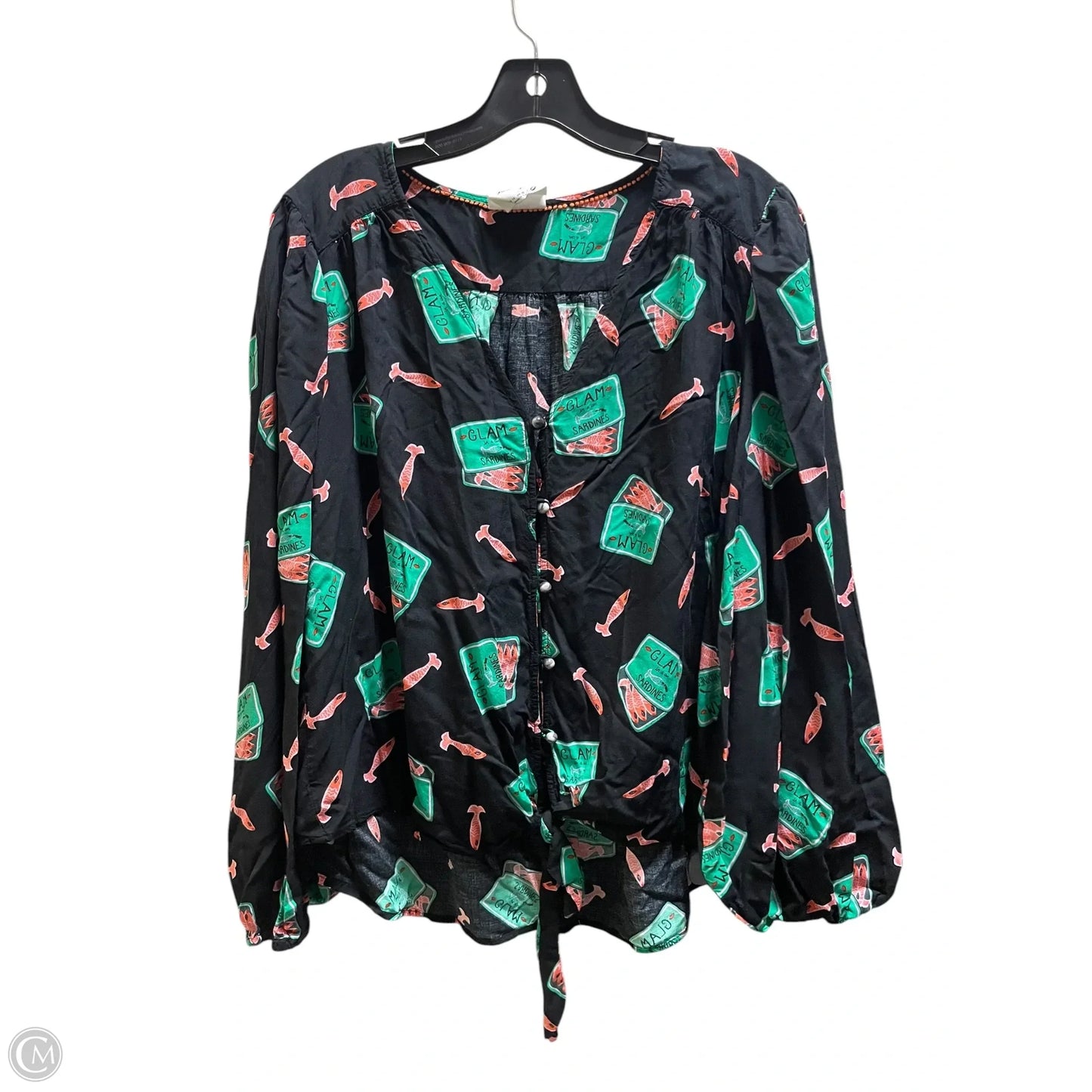 Top Long Sleeve By Anthropologie In Black, Size: Xl