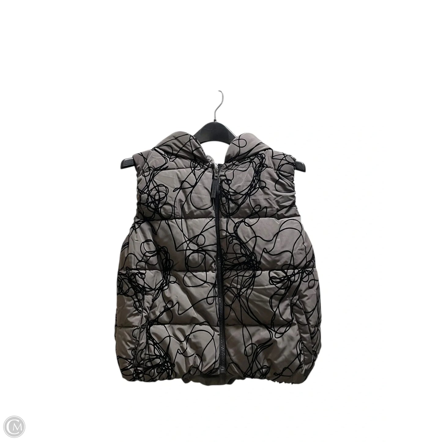 Vest Puffer & Quilted By Calvin Klein In Grey, Size: M