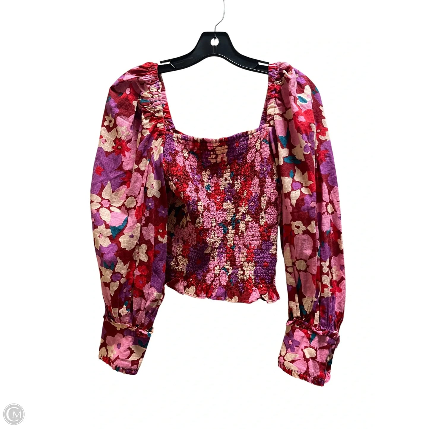 Top Long Sleeve By Free People In Floral Print, Size: Xs
