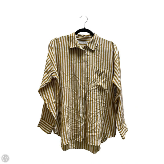 Top Long Sleeve By Everlane In Striped Pattern, Size: 6