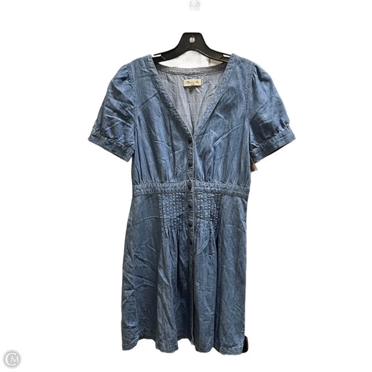 Dress Casual Midi By Madewell In Blue & Brown, Size: S