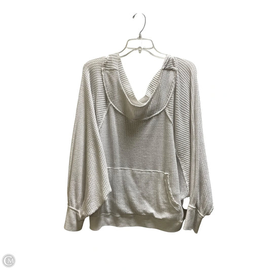 Sweatshirt Hoodie By Free People In White, Size: M