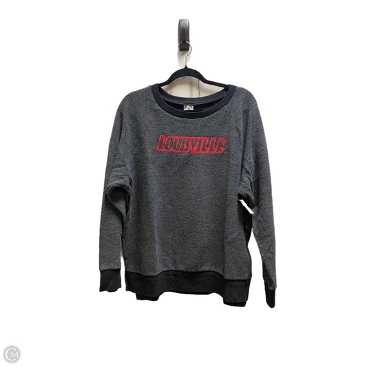Sweatshirt Crewneck By Pink In Grey, Size: M