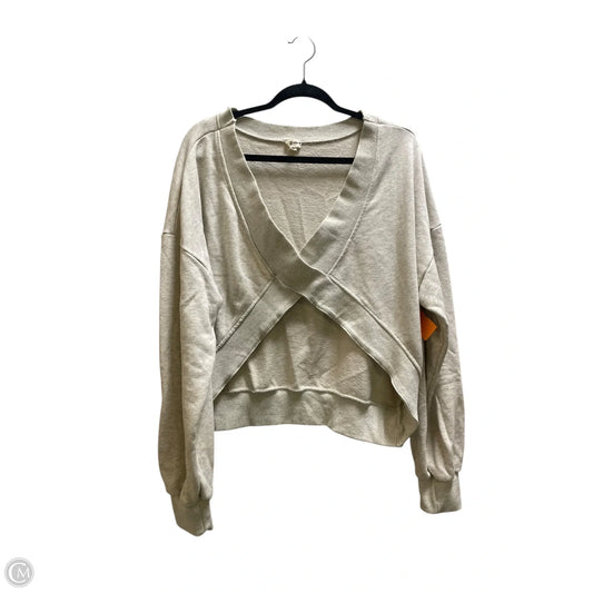 Sweatshirt Crewneck By Pol In Tan, Size: S