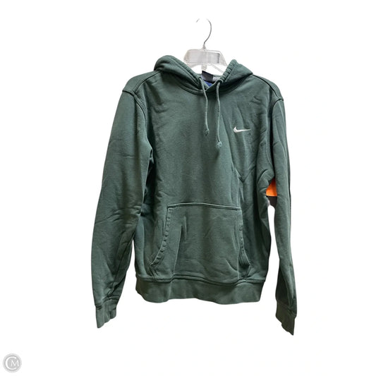 Sweatshirt Hoodie By Nike In Green, Size: M
