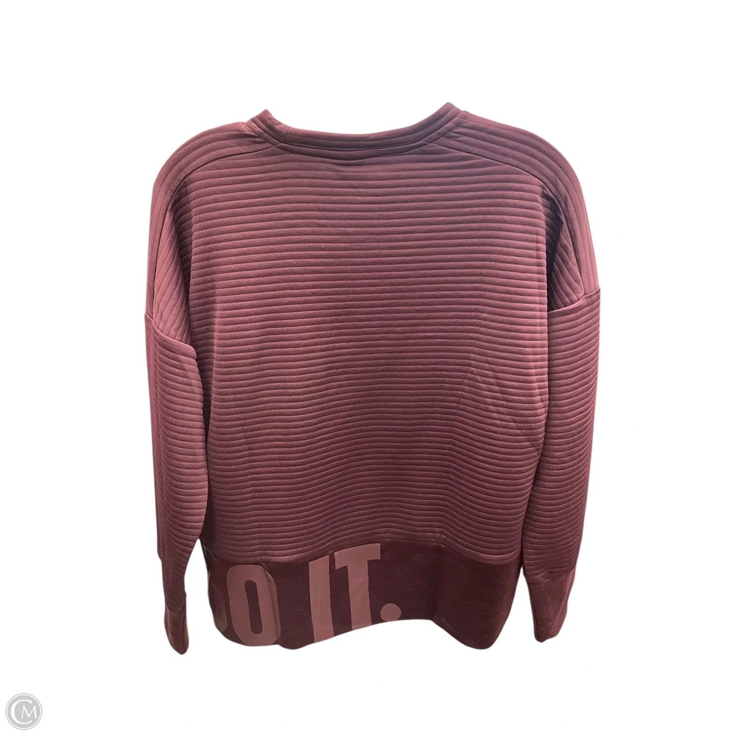 Athletic Sweatshirt Crewneck By Nike In Maroon, Size: S