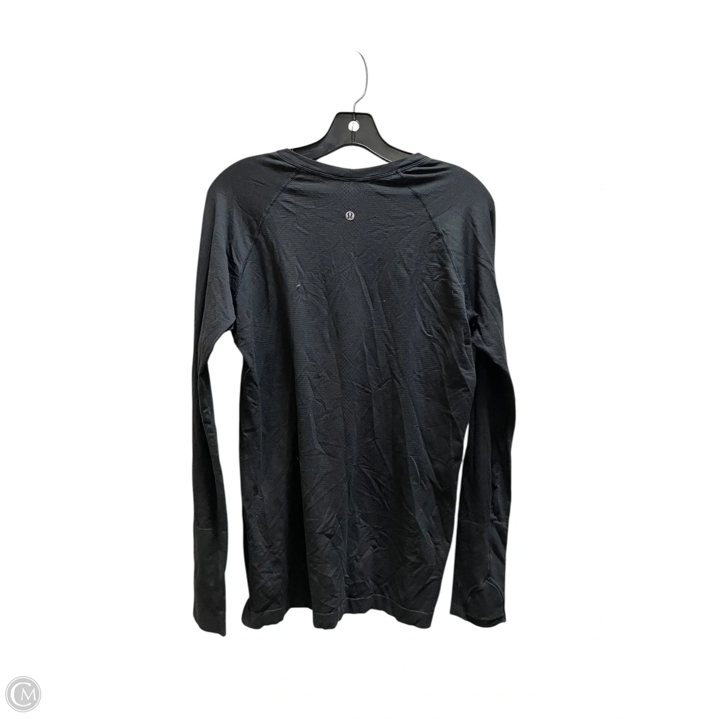 Athletic Top Long Sleeve Collar By Lululemon In Black, Size: 4