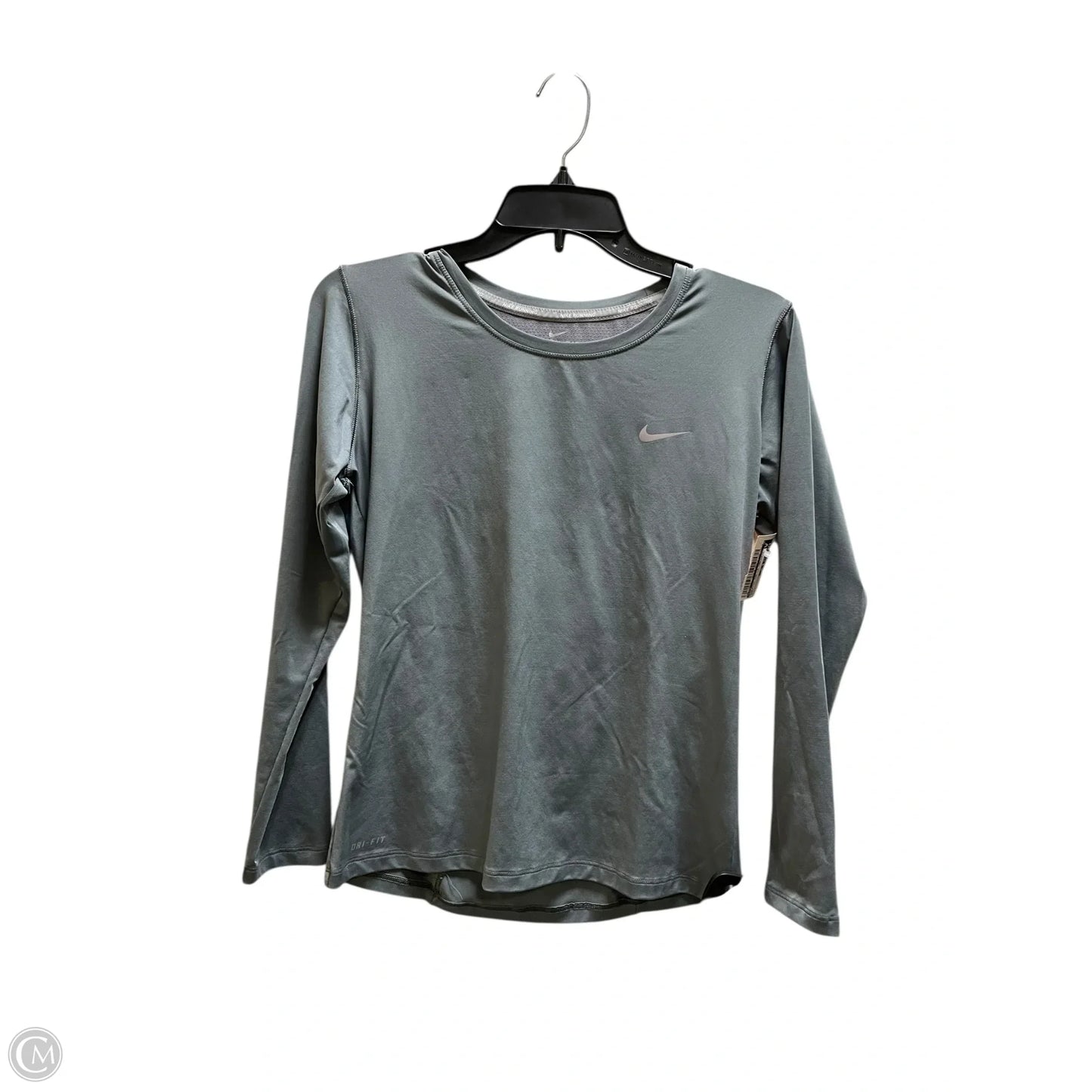Athletic Top Long Sleeve Crewneck By Nike In Grey, Size: L