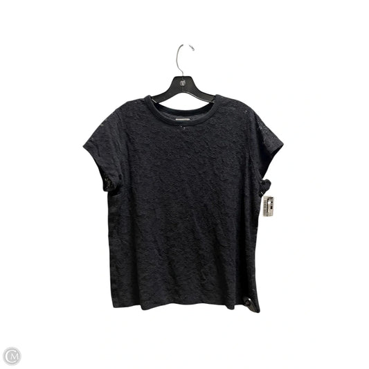 Top Short Sleeve By Aerie In Black, Size: L
