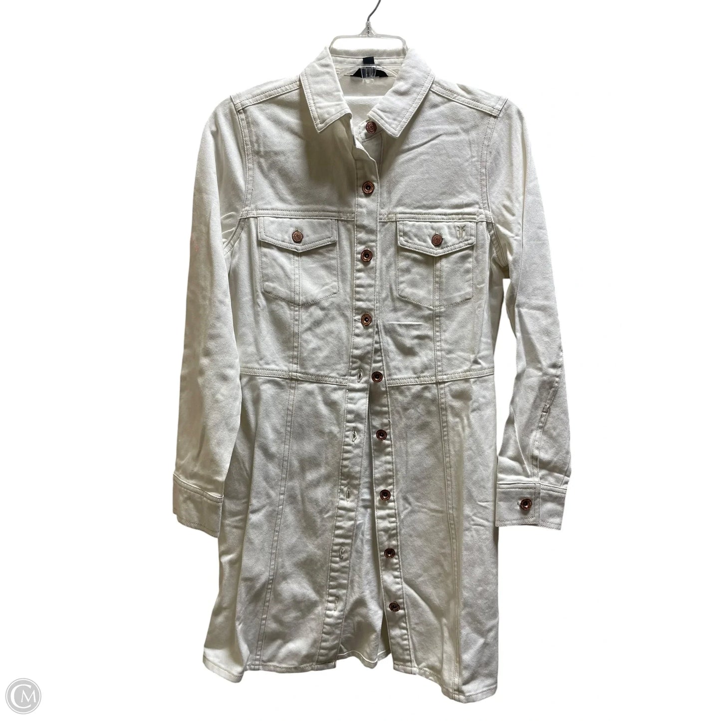 Dress Designer By Frye In White Denim, Size: Xs