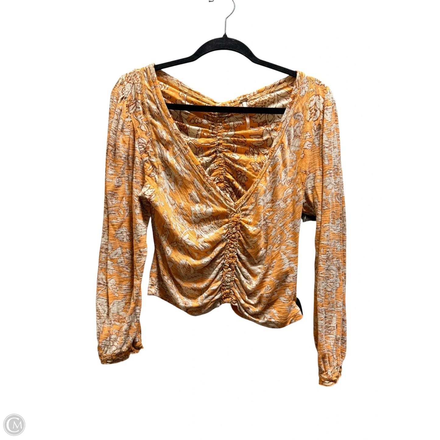 Top Long Sleeve By Free People In Orange, Size: L