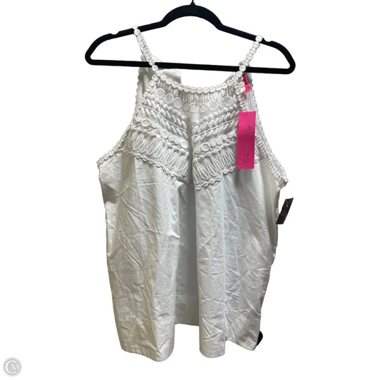 Top Sleeveless Designer By Lilly Pulitzer In White, Size: 14