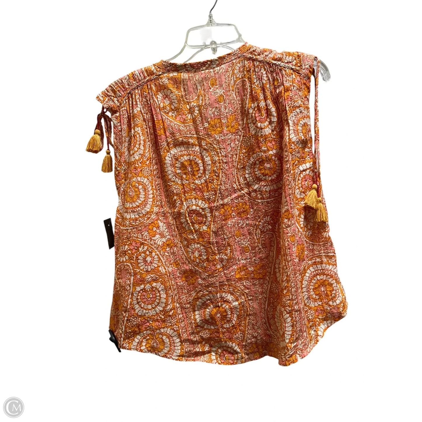 Top Sleeveless By Anthropologie In Orange, Size: S
