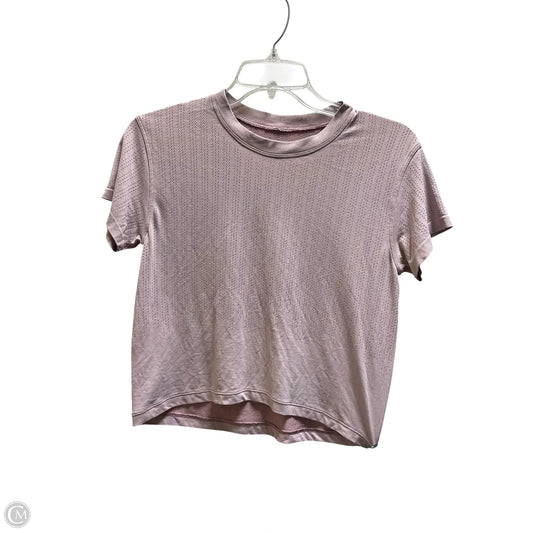 Athletic Top Short Sleeve By Lululemon In Pink, Size: S