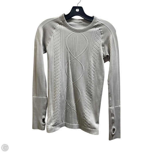 Athletic Top Long Sleeve Crewneck By Lululemon In Grey, Size: 2
