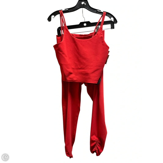 Athletic Pants 2pc By Wilo In Red, Size: L