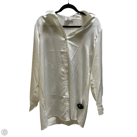 Top Long Sleeve By Princess Polly In White, Size: 6