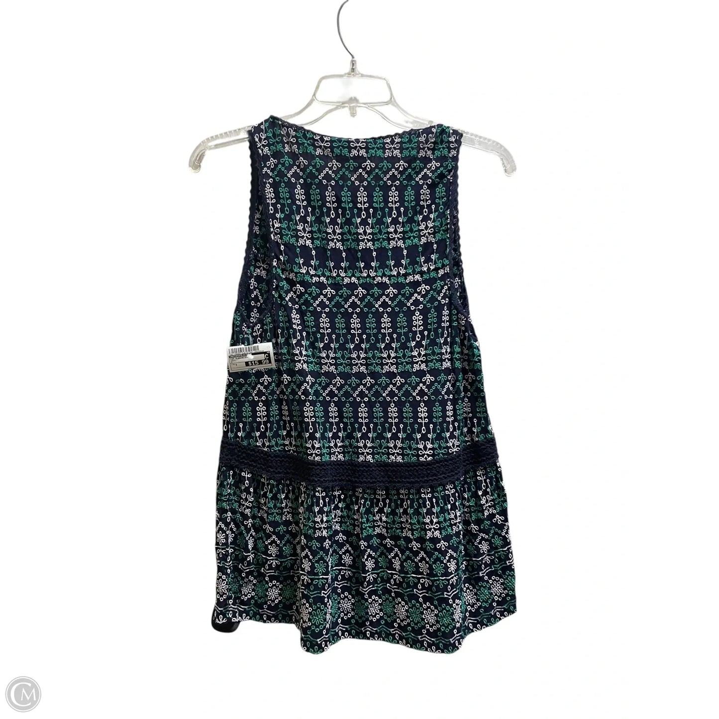 Top Sleeveless By Anthropologie In Navy, Size: S