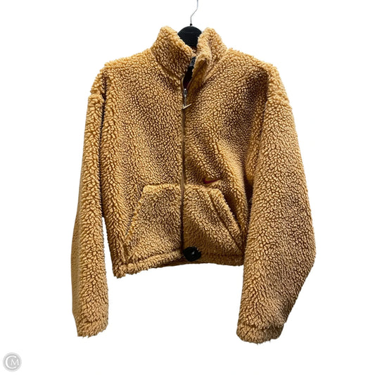 Jacket Faux Fur & Sherpa By Nike In Brown & Purple, Size: M