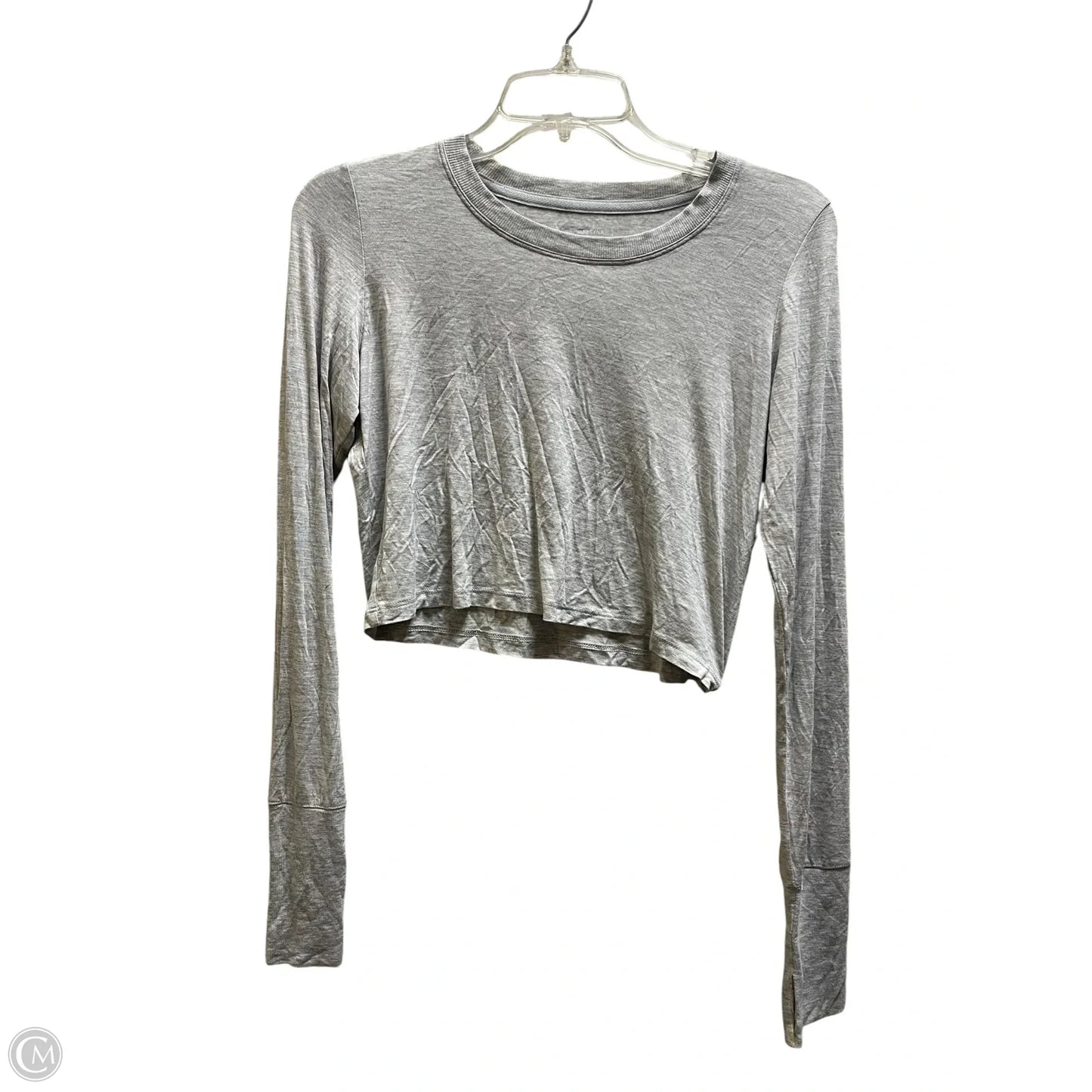 Top Long Sleeve By Aerie In Grey, Size: S