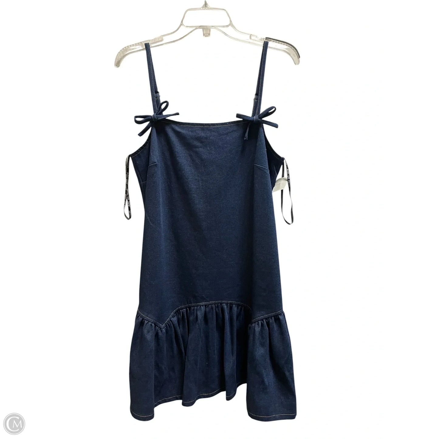 Dress Casual Short By Avec Les Filles In Blue Denim, Size: M