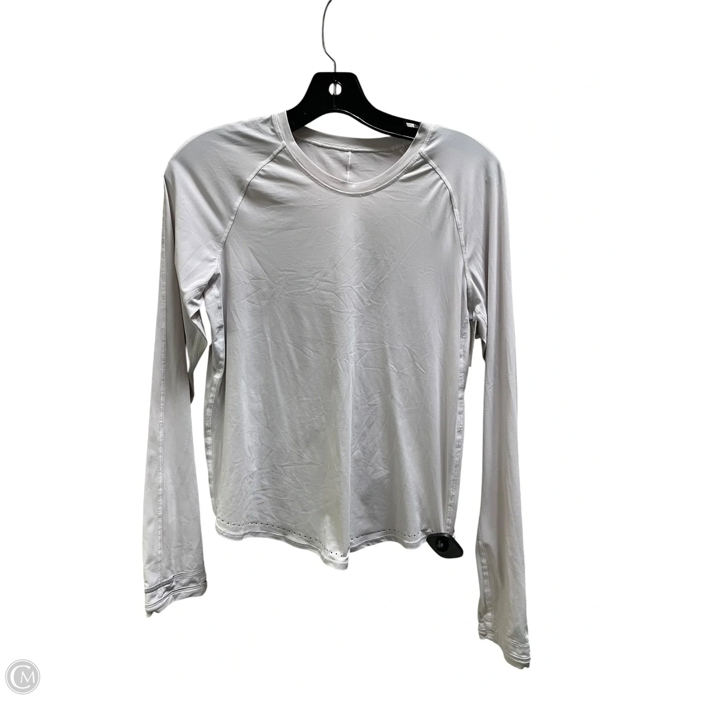 Athletic Top Long Sleeve Crewneck By Lululemon In White, Size: Xs