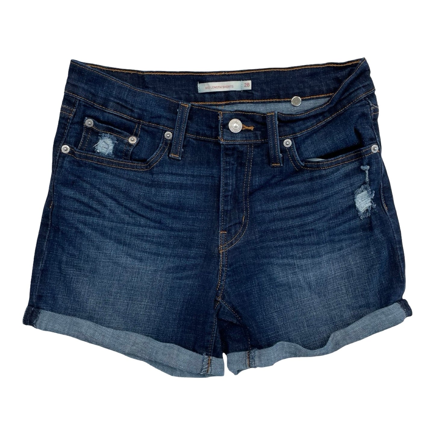 Shorts By Levis In Blue Denim, Size:6