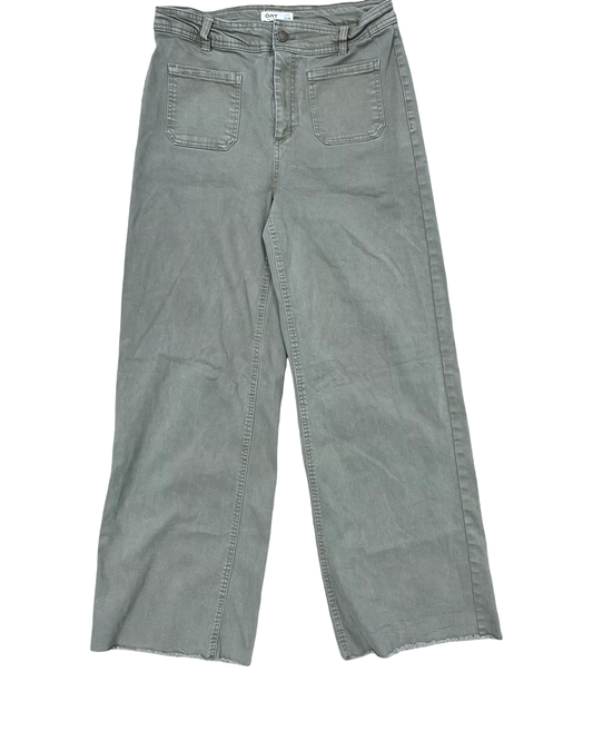 Pants Wide Leg By Oat In Green, Size:10