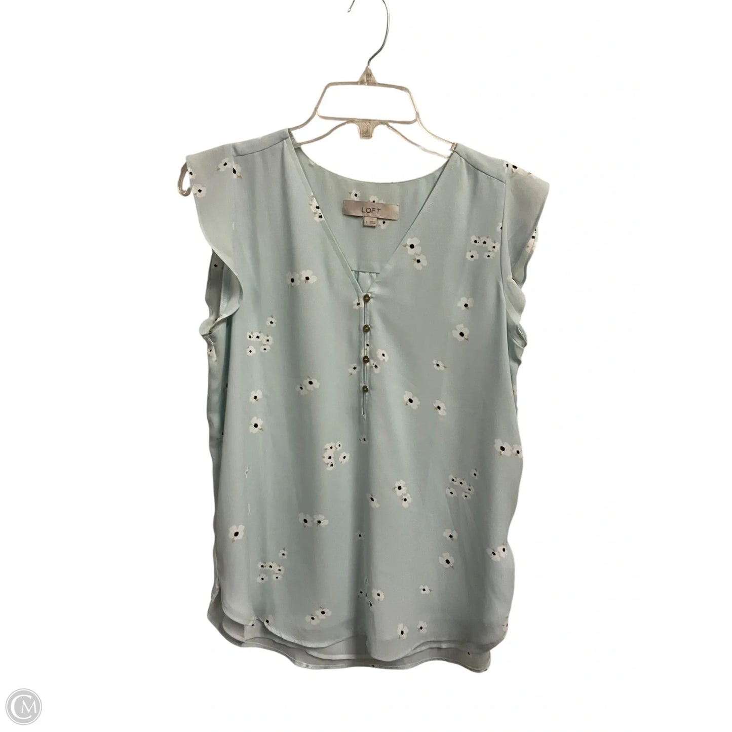 Top Sleeveless By Loft In Blue, Size: S
