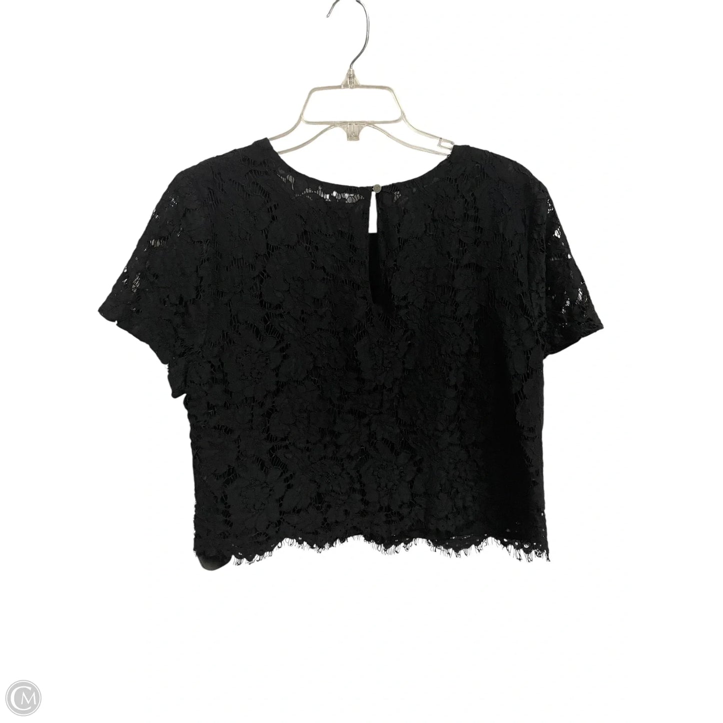 Top Short Sleeve By Banana Republic In Black, Size: Xl
