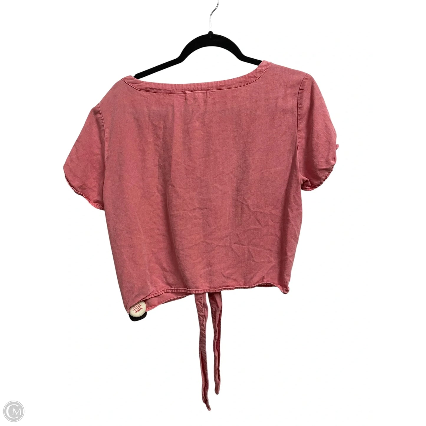 Top Short Sleeve By Celebrity Pink In Pink, Size: L