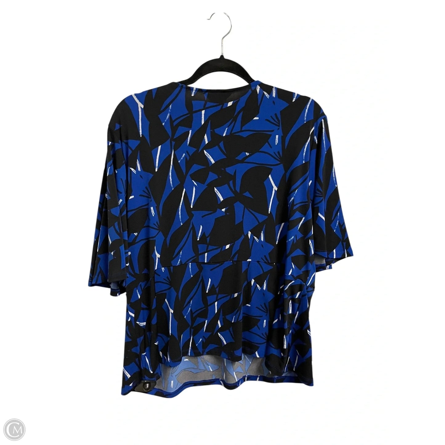 Top Short Sleeve By Liz Claiborne In Blue, Size: Xl