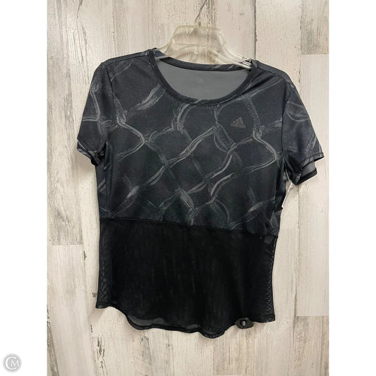 Athletic Top Short Sleeve By Adidas In Grey, Size: M