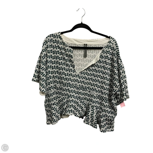 Top Short Sleeve By Anthropologie In Green, Size: M
