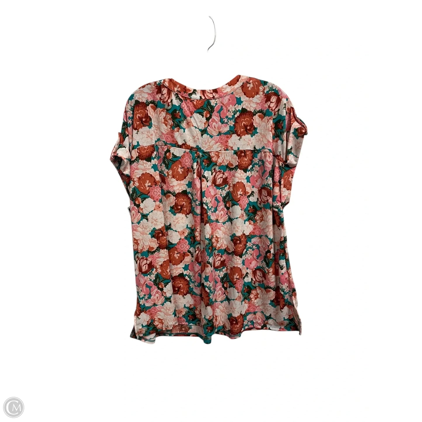 Top Short Sleeve By Clothes Mentor In Floral Print, Size: Xl