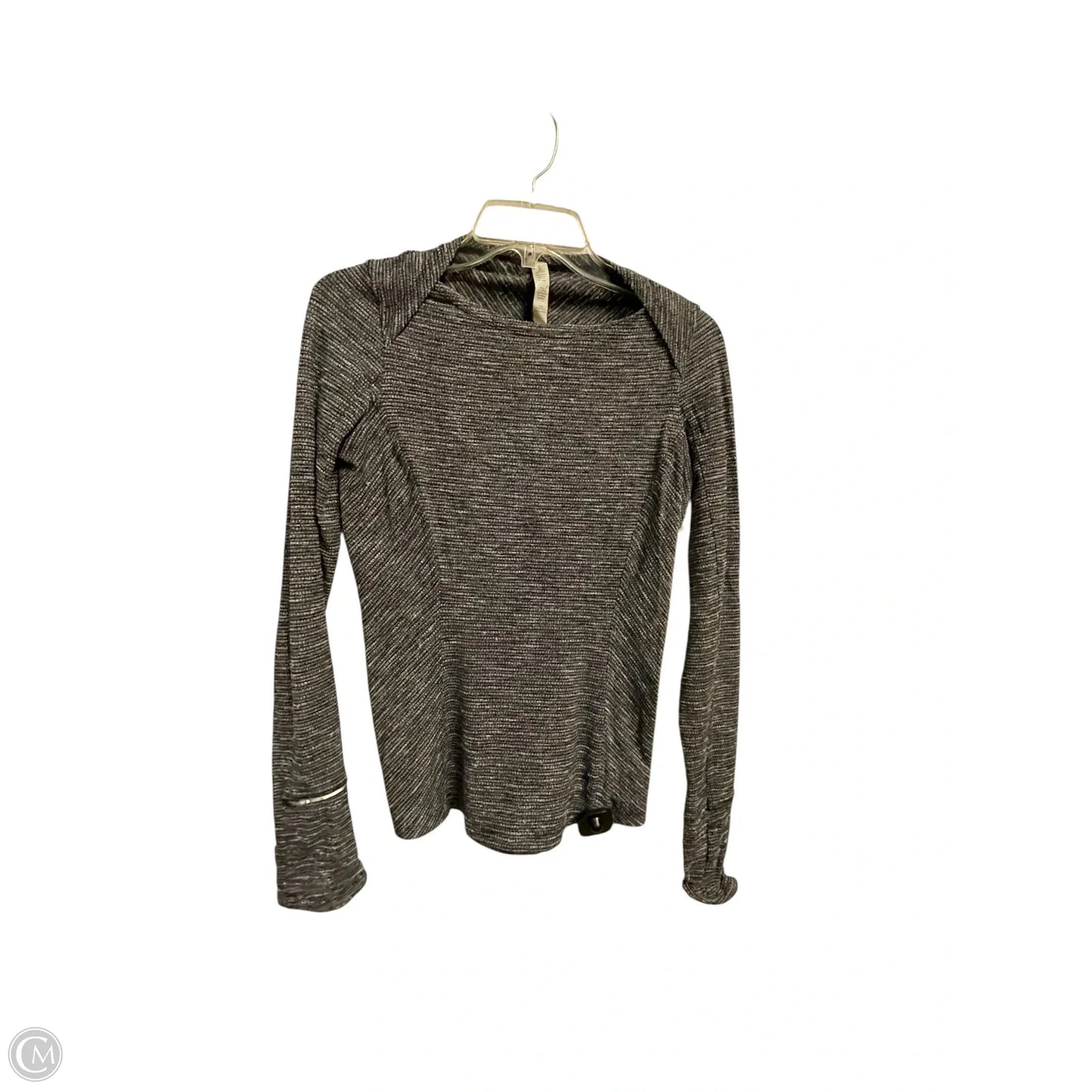 Athletic Top Long Sleeve Crewneck By Lululemon In Grey, Size: 4