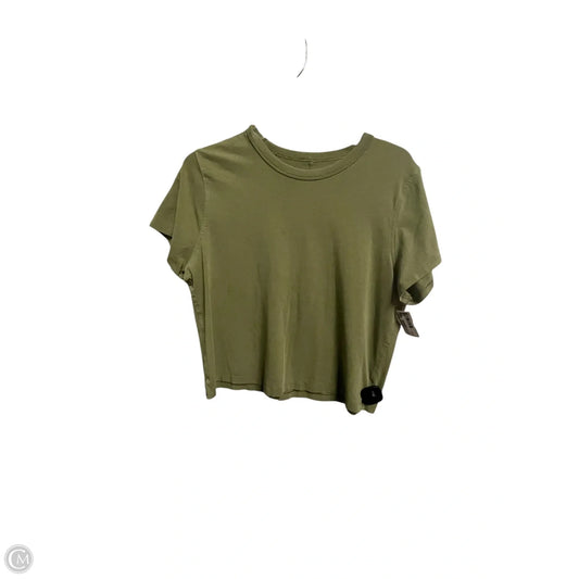Athletic Top Short Sleeve By Lululemon In Green, Size: M
