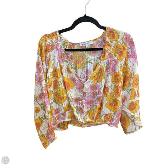 Top Long Sleeve By Rose And Olive In Floral Print, Size: S