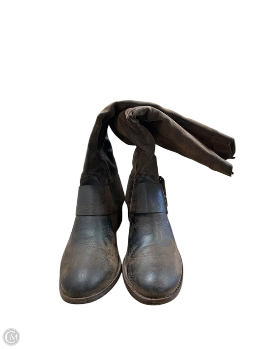 Boots Knee Flats By Gh Bass And Co In Brown, Size: 8.5