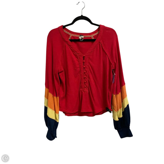 Top Long Sleeve By We The Free In Red, Size: S
