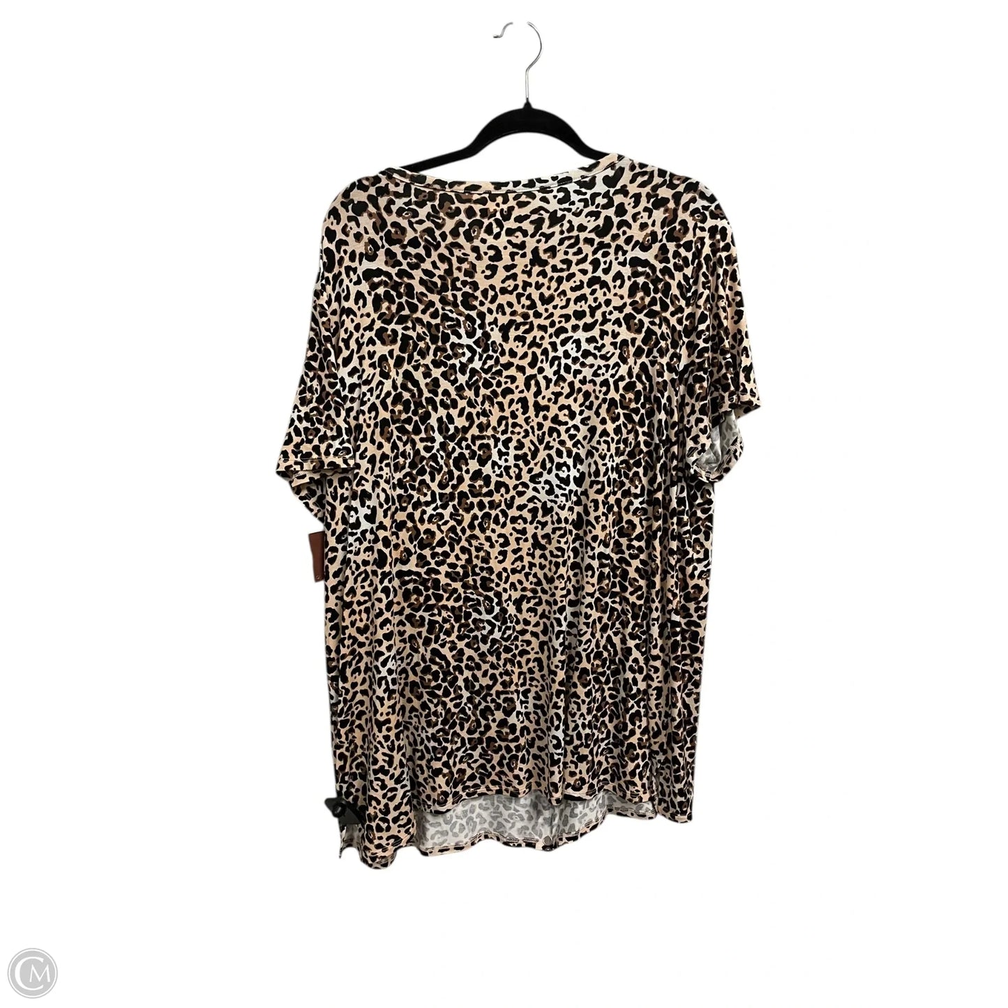 Top Short Sleeve By Maurices In Animal Print, Size: 2x