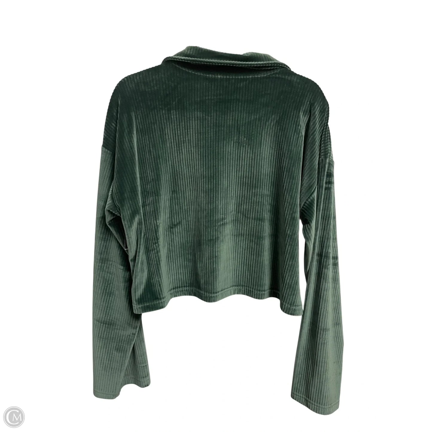 Athletic Top Long Sleeve Collar By Fabletics In Green, Size: L