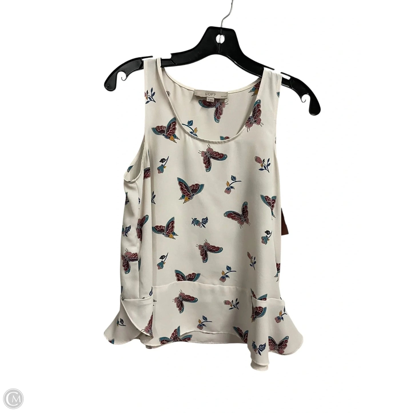 Top Sleeveless By Loft In White, Size: S