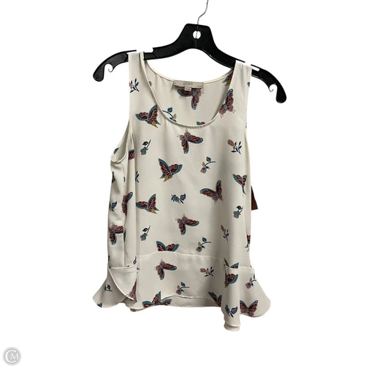 Top Sleeveless By Loft In White, Size: S