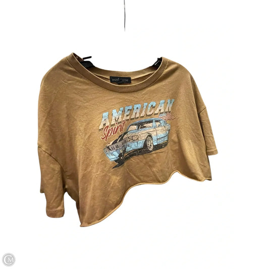 Top Short Sleeve Basic By Clothes Mentor In Brown, Size: 2x