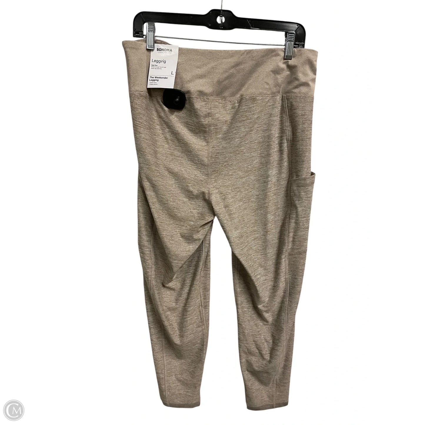 Athletic Leggings By Sonoma In Brown, Size: L