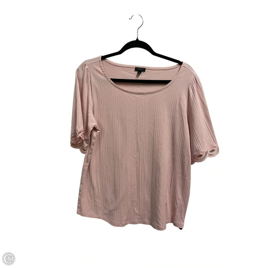 Top Short Sleeve By Talbots In Pink, Size: 1x